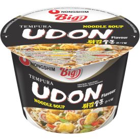Instant noodle soup in a bowl, with udon and tempura flavor, 111g