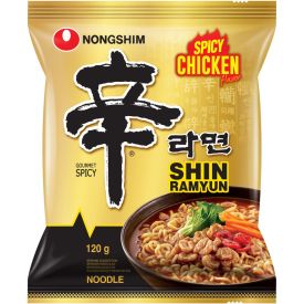 Ātri pagatavojama Ramen nūdeļu zupa Shin Ramyun, vistas, asa, 120g